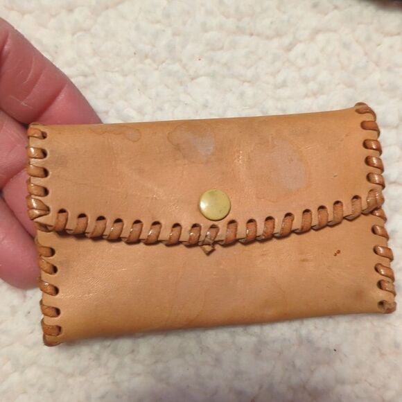 Vintage wallets and coin purse, hand-tooled & stitched - Picture 9 of 11